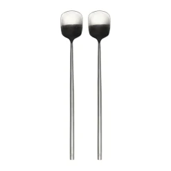 ERNST 2 Cucharas alargadas , Acero inoxidable Plateado Discount