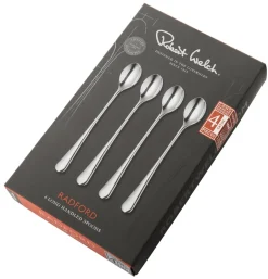 Robert Welch 4 Cucharas de café con leche Radford mate, acero inoxidable Plateado Clearance