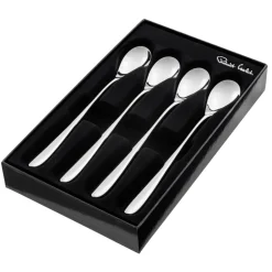 Robert Welch Cucharillas De Café Y Té<4 Cucharas de café con leche Bourton Bright, acero inoxidable Plateado