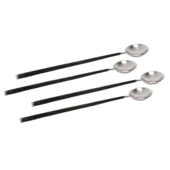 Ørskov 4 Cucharas de latte Lava, acero inoxidable Negro Discount