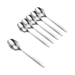 Dorre 6 Cucharas de postre Elisabeth, acero inoxidable Plateado
