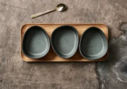 Aida 4 Cucharas de postre Raw, acero inoxidable Plateado Clearance