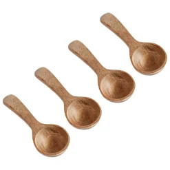 MUUBS 4 Cucharas de sal en teca , Natural Marrón New