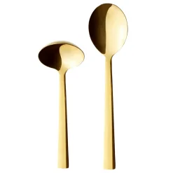 Aida 2 Cucharas de servir Raw, Dorado Color dorado Outlet