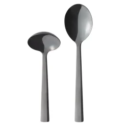 Aida 2 Cucharas de servir Raw, Negro Clearance