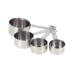 De Buyer Cucharas Medidoras<4 Cucharas medidoras 60-250 ml, acero inoxidable Plateado
