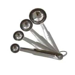De Buyer Cucharas Medidoras<4 Cucharas medidoras 1-15 ml, acero inoxidable Plateado