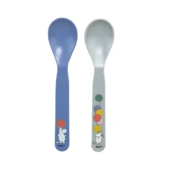 Rätt Start Cubiertos Infantiles|Cubiertos De Mesa<2 Cucharas Mumin Festligheter, Gris-azul Multi