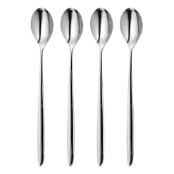 Robert Welch 4 Cucharillas de café con leche Hidcote Bright, acero inoxidable Plateado