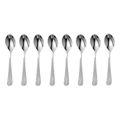 Robert Welch Cucharillas De Café Y Té<8 Cucharillas de café Palm Bright, acero inoxidable Plateado