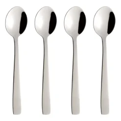 Aida 4 Cucharillas de café Raw, acero inoxidable Plateado