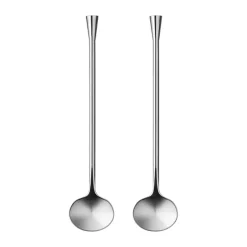 Orrefors Cubiertos De Mesa<2 Cuchas para bebidas City 170 mm, Acero inoxidable Plateado