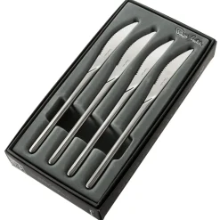 Robert Welch 4 Cuchillos de carne Bud Bright, acero inoxidable Plateado Online