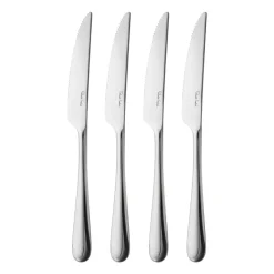 Robert Welch 4 Cuchillos de carne Kingham Bright, acero inoxidable Plateado Best