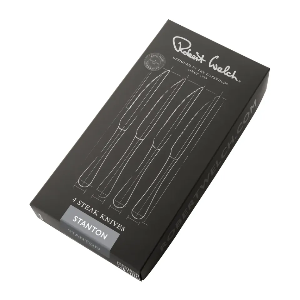 Robert Welch Otros Cuchillos<4 Cuchillos de carne Stanton Bright, acero inoxidable Plateado