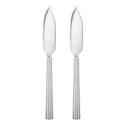 Georg Jensen Cubiertos De Servir<2 Cuchillos de pescado Bernadotte, Acero inoxidable Plateado