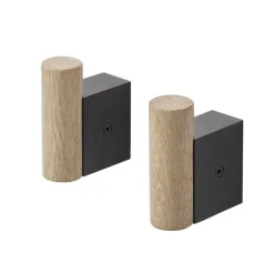 Muuto Colgadores Y Ganchos|Colgadores Y Ganchos<2 Ganchos Attach, roble-black Negro