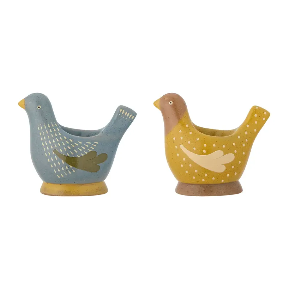 Bloomingville 2 Hueveras Birdy, Blue-yellow Azul Hot