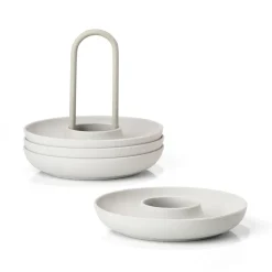 Zone Denmark Hueveras<4 Hueveras con soporte Singles, Warm Grey Gris