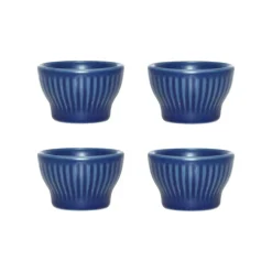 Aida 4 Hueveras Groovy, Blue stoneware Azul Outlet