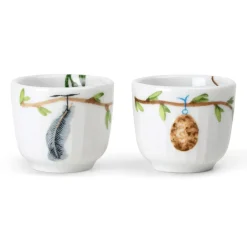 Kähler Hueveras<2 Hueveras Hammershøi Spring Ø5 cm, Blanco
