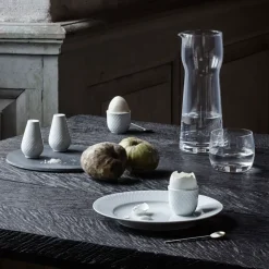 Lyngby Porcelæn Hueveras<2 Hueveras Rhombe, Blanco