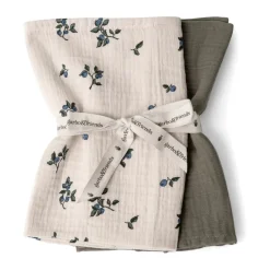 Garbo&Friends 2 mantas pequeñas Blueberry Muslin, 60x60 cm Multi Outlet