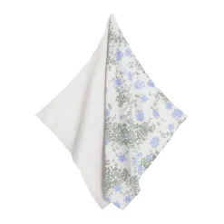 Garbo&Friends Mantas Infantiles|Mantas Infantiles<2 mantas pequeñas Plumbago Muslin, 60x60 cm Azul