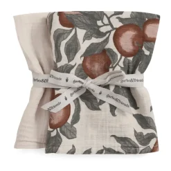 Garbo&Friends 2 mantas pequeñas Pomme Muslin, 60x60 cm Beige Best