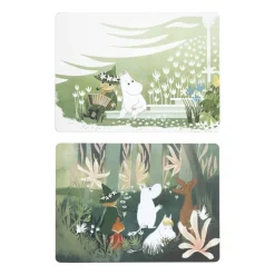 Pluto Design 2 manteles individuales Moomin, Multi Verde