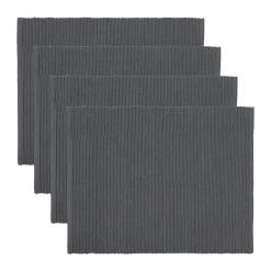 Linum 4 Manteles individuales Uni 35x46 cm, granito Gris Online