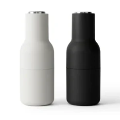 Audo Copenhagen Molinillos De Sal Y Pimienta<2 molinillos de especias Bottle, Ash-carbon (tapa de acero) GrisNegro
