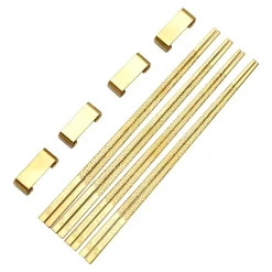 Vargen & Thor Palillos Para Comer<4 Palillos Kito Chopsticks, latón Color dorado