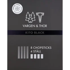 Vargen & Thor 4 Palillos Kito Chopsticks, Negro Outlet