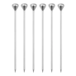 Georg Jensen 6 Palitos de cóctel Sky, acero inoxidable Plateado Outlet