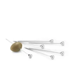 Georg Jensen 6 Palitos de cóctel Sky, acero inoxidable Plateado Outlet