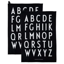 Design Letters 2 Paños de cocina 40x60 cm, Negro Sale