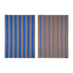 Mette Ditmer Paños De Cocina|Paños De Cocina<2 Paños de cocina Stripes 50x70 cm, Blush AzulMarrón