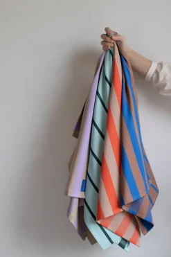Mette Ditmer Paños De Cocina|Paños De Cocina<2 Paños de cocina Stripes 50x70 cm, Blush AzulMarrón