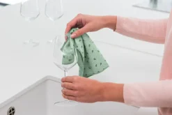 Brabantia Bayetas Y Cepillos Limpiavajilla<2 Paños limpiaplatos de microfibra , Jade green Verde