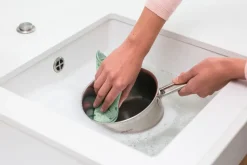 Brabantia Bayetas Y Cepillos Limpiavajilla<2 Paños limpiaplatos de microfibra , Jade green Verde