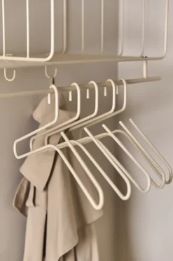 Scandi Living 5 Perchas Smooth, Beige Online