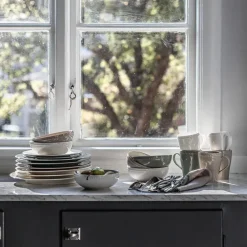 Scandi Living 4 Platillos Dots 22 cm, crema Blanco Online