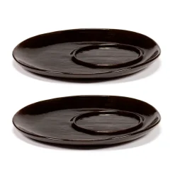 Serax 2 Platillos para taza de café La Mère Ø14,5 cm, Dark brown Marrón Hot