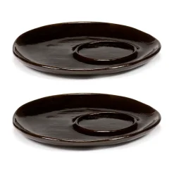 Serax Platos Para Tazas<2 Platillos para taza expreso La Mère Ø11 cm, Dark brown Marrón