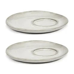 Serax 2 Platillos para taza expreso La Mère Ø11 cm, Off white Blanco New