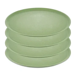 Koziol Platos De Plástico<4 Platos Connect Ø25,5 cm, Nature leaf green Verde