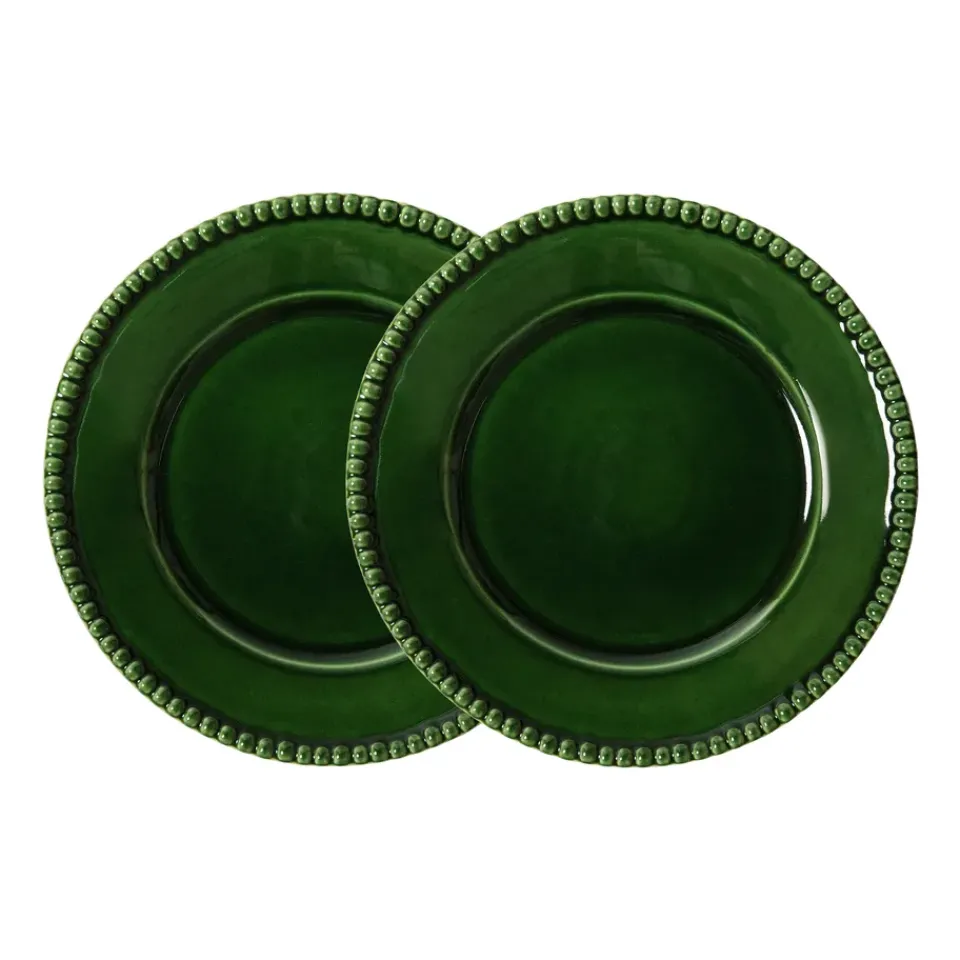 PotteryJo 2 Platos de mesa Daria Ø28 cm, Moss Verde Clearance