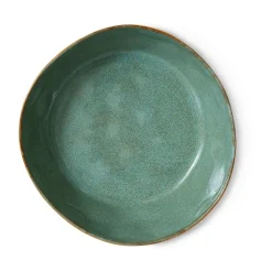 HKliving Platos Pequeños|Platos Llanos<2 Platos de pasta 70's Ø19,5 cm, Golden hour Multi