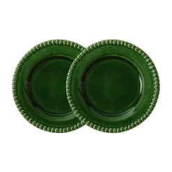 PotteryJo 2 Platos de postre Daria Ø22 cm, Moss Verde Hot